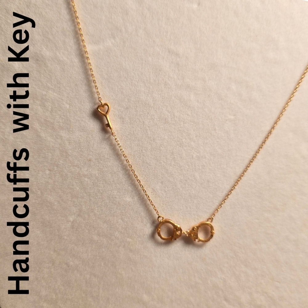 Handcuff Necklace Rose Gold Tone